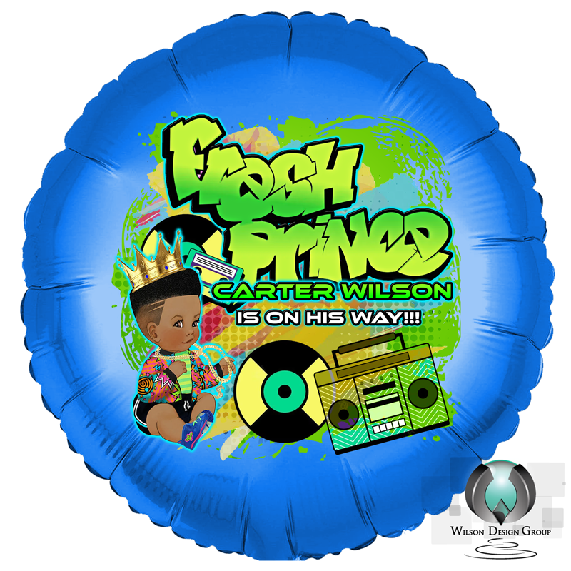 Fresh Prince Baby Shower Helium Balloon - Wilson Design Group