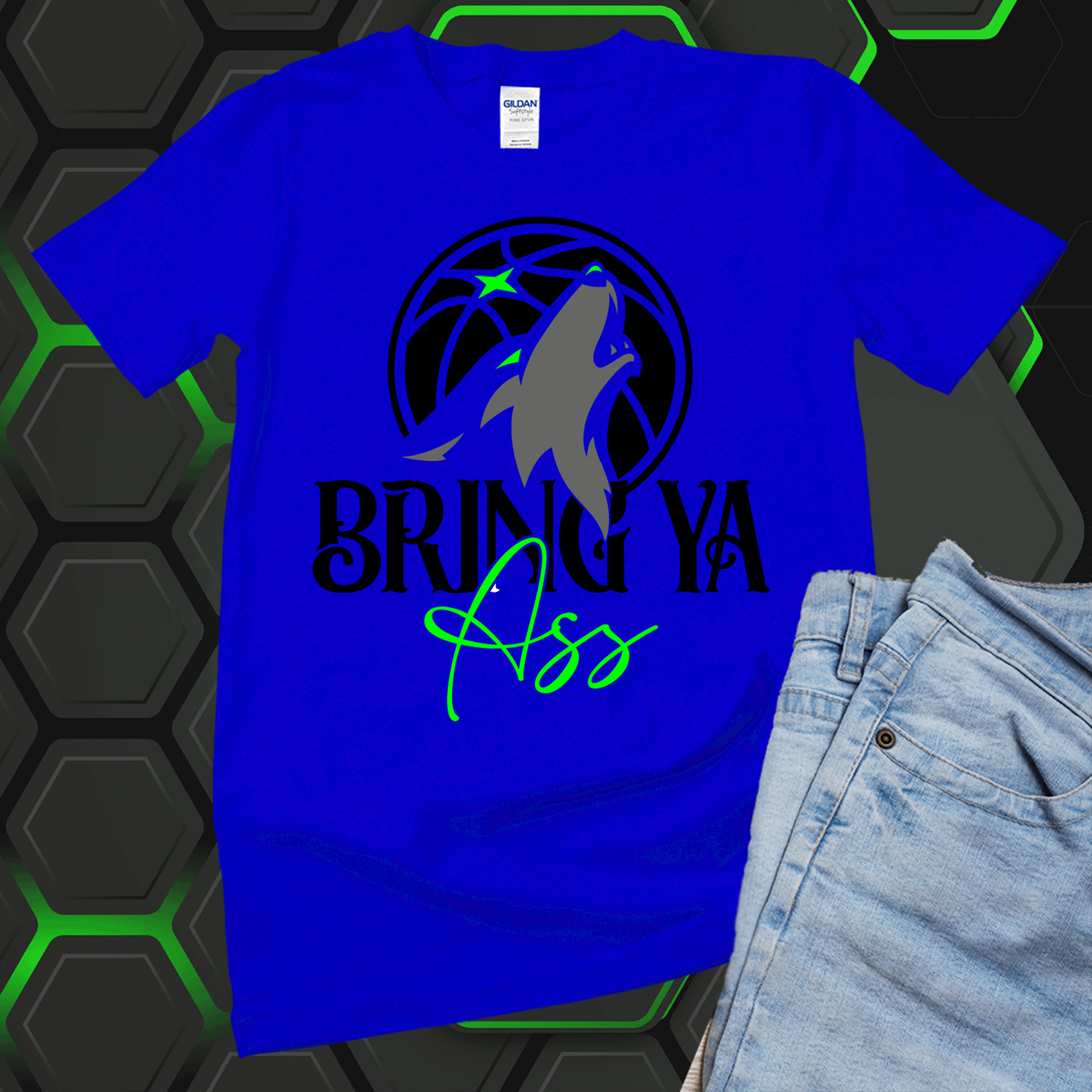 "Bring Ya Ass" T-Shirts, Timberwolves T-Shirt, Anthony Edwards Shirt - Wilson Design Group