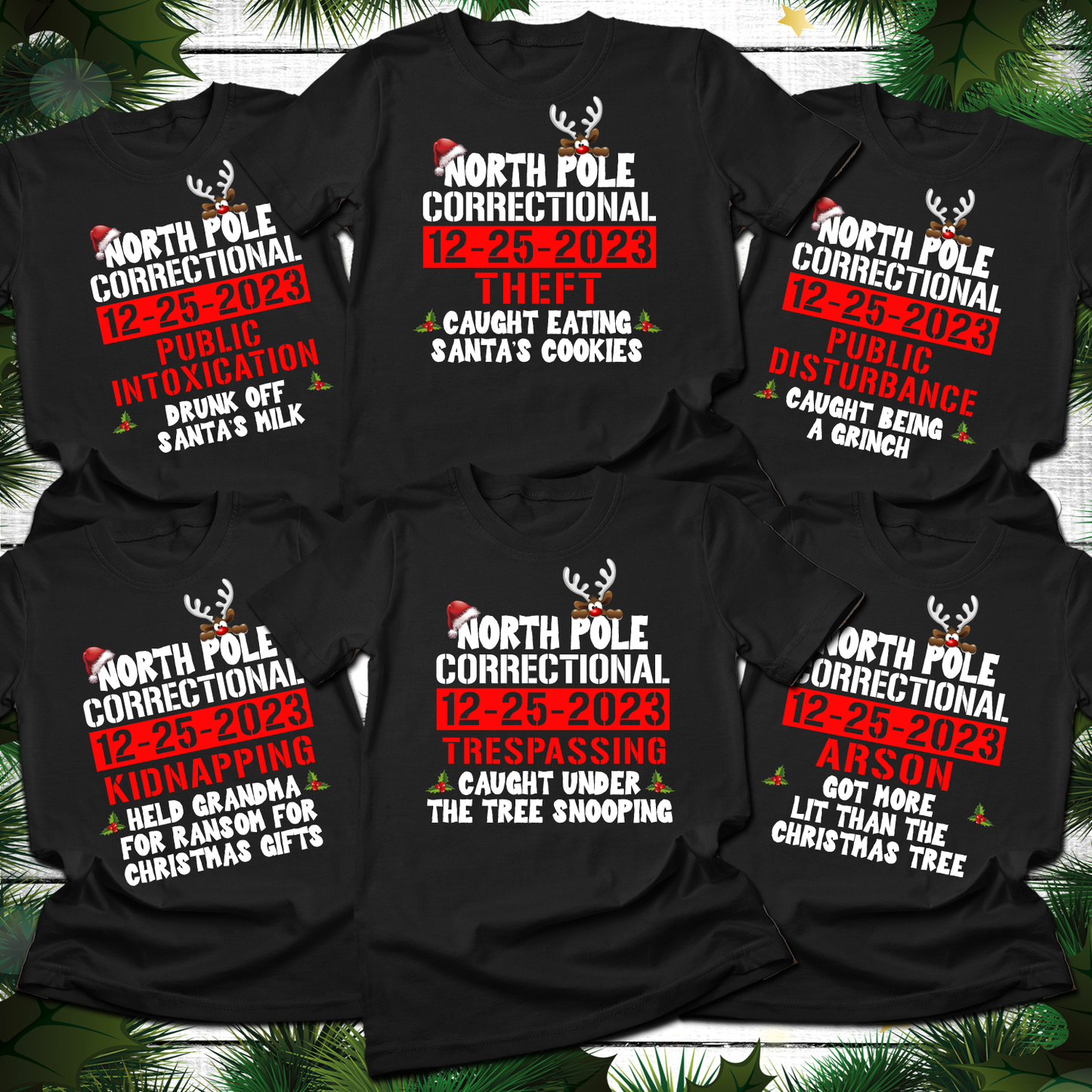 North Pole Christmas Matching Family Tshirt, Custom North Pole Correctional Christmas Shirt, Funny Group Christmas Shirt, North Pole Tee - Wilson Design Group