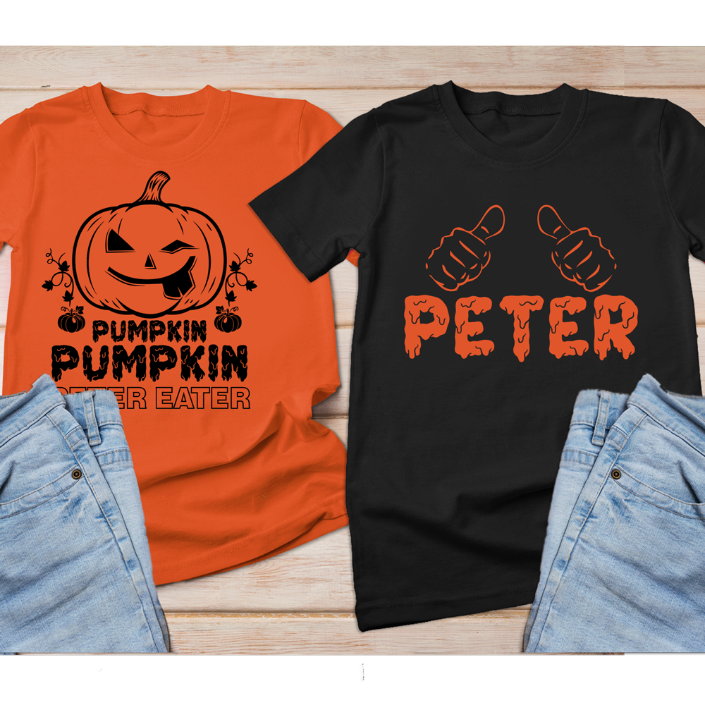 Peter Peter Pumpkin eater halloween couple shirt - Wilson Design Group