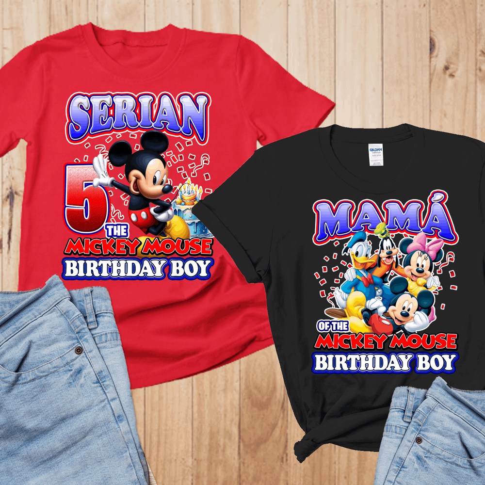 Mickey Mouse Birthday Boy Family Party Shirts, Mickey Mouse birthday shirts - Wilson Design Group