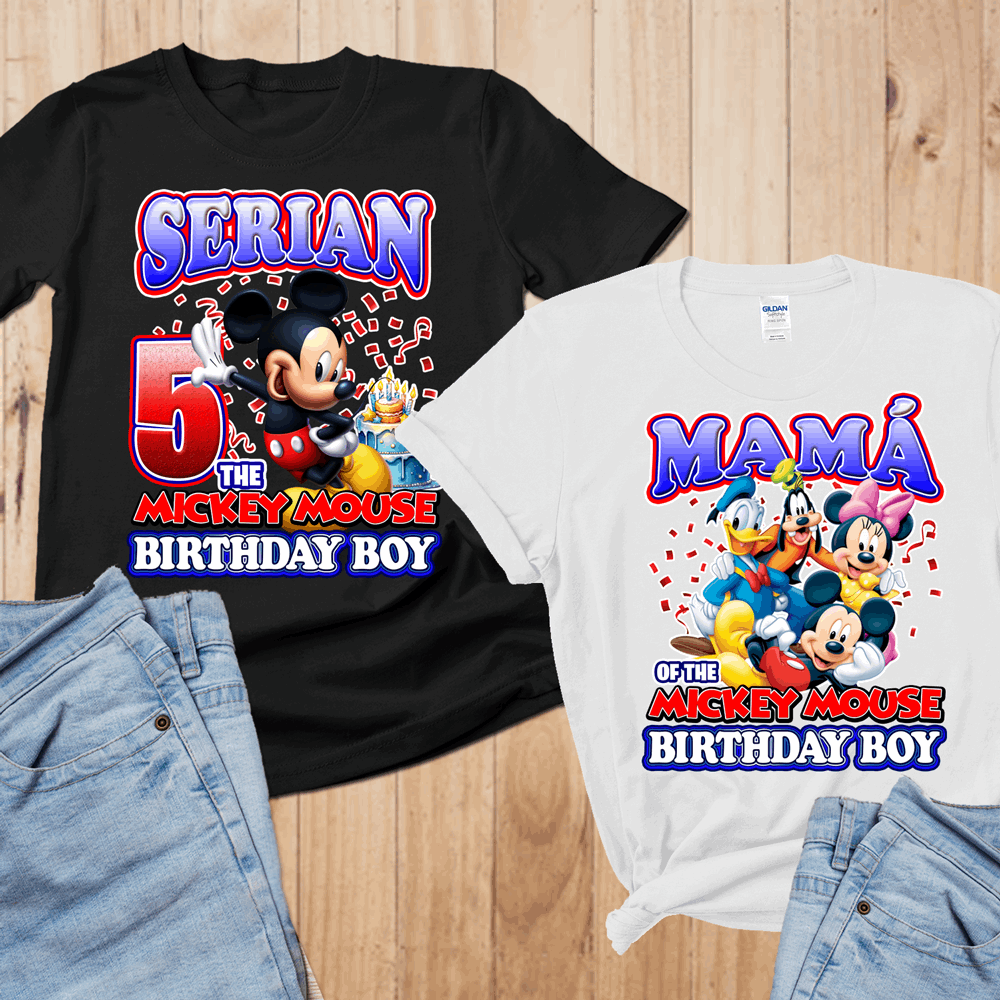 Mickey Mouse Birthday Boy Family Party Shirts, Mickey Mouse birthday shirts - Wilson Design Group