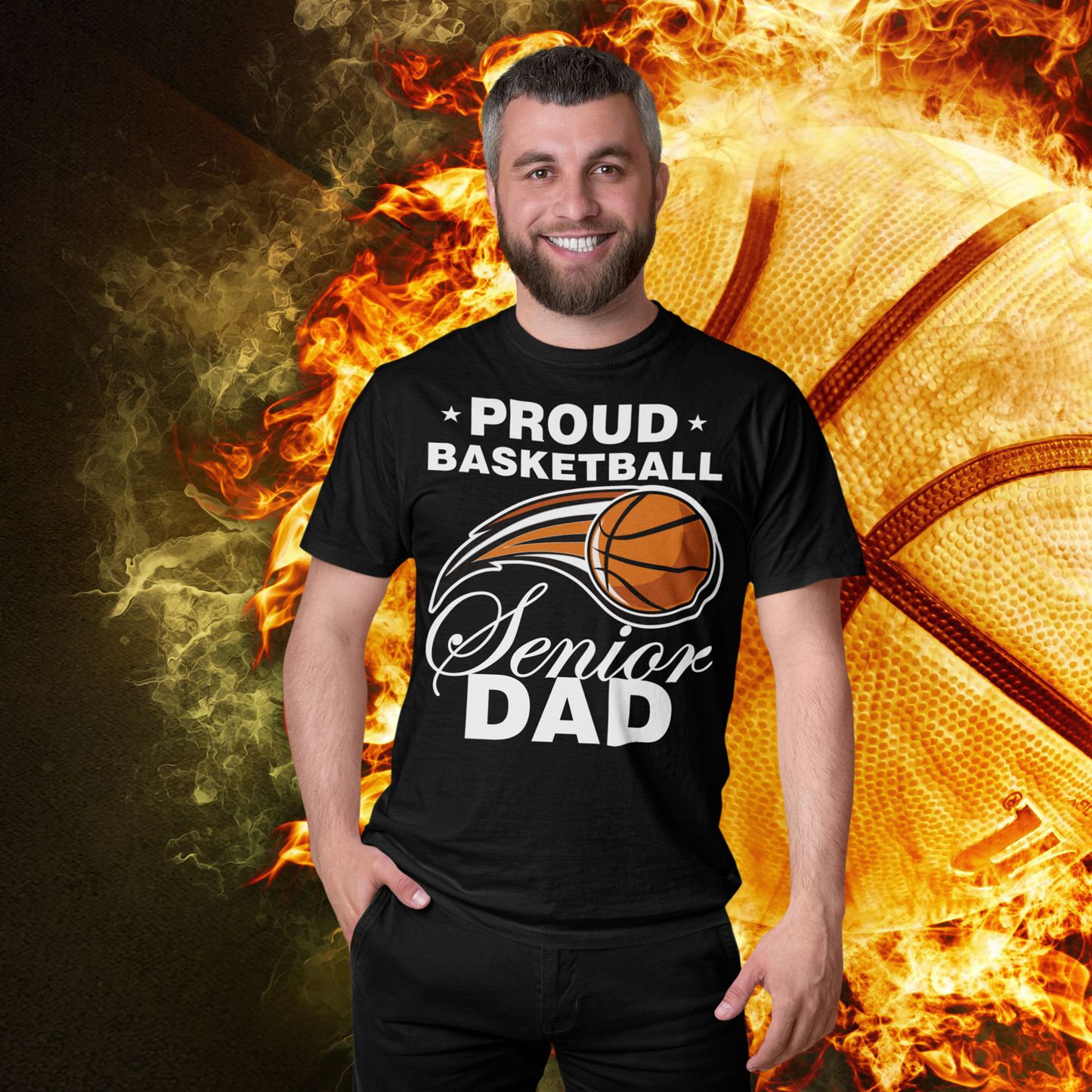 Proud Basketball Senior Family Shirts | Senior Night Basketball Mom Dad Brother Sister Tee | Custom Senior 2027 Matching Family Shirt Set