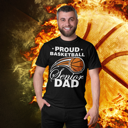 Proud Basketball Senior Family Shirts | Senior Night Basketball Mom Dad Brother Sister Tee | Custom Senior 2027 Matching Family Shirt Set