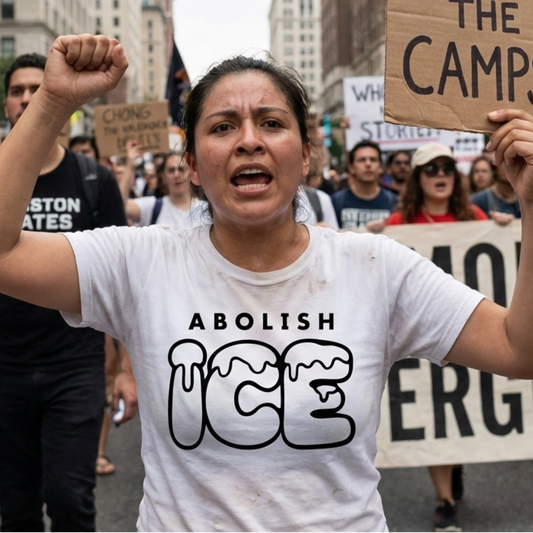 Abolish ICE T-Shirt | No Human Is Illegal Shirt | Social Justice Activist Tee | Immigration Rights Protest Clothing | Pro-Immigrant Human Rights Apparel