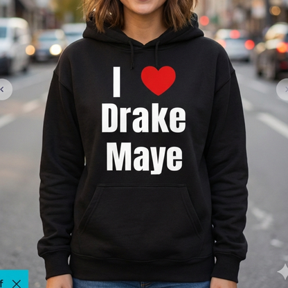 I Love Drake Maye Shirt, Hoodie, Sweatshirt | I heart Drake Maye Fan Apparel | New England Football Gear | Unisex Game Day Clothing