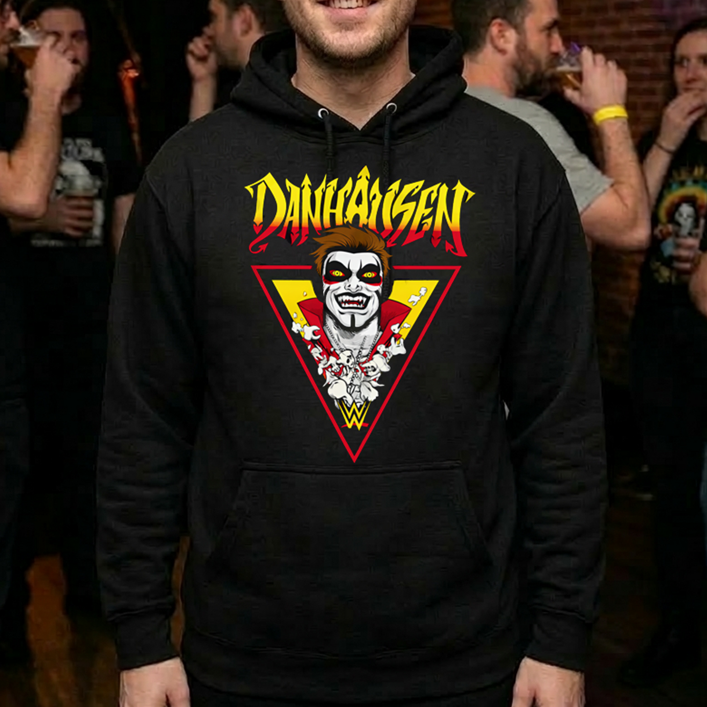 Danhausen Very Nice Very Evil Pro Wrestling Fan T-Shirt - Custom Graphic Tee for Men & Women - Comic Style Horror Wrestler Apparel - Black 100% Cotton Short Sleeve Shirt