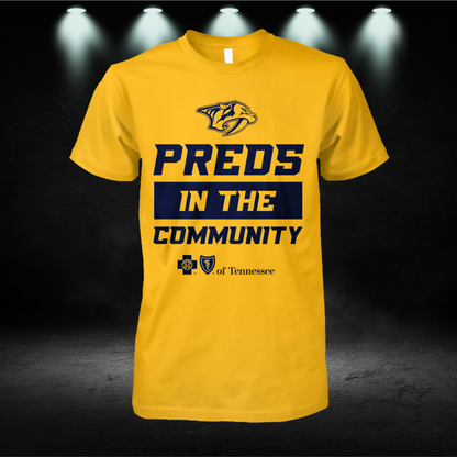 Preds in the community shirt | Nashville Predators Preds in the Community Yellow T-Shirt