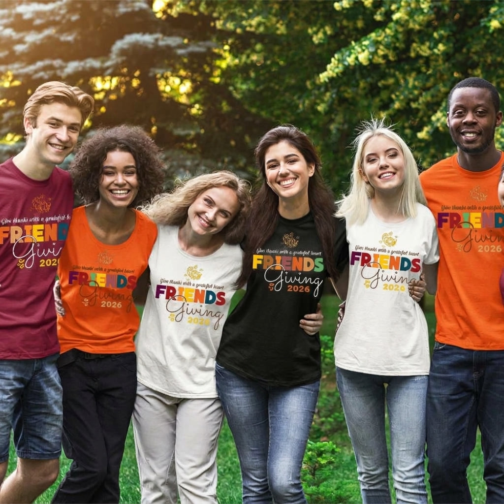 Friendsgiving Shirt, Friendsgiving 2026, Thankful Shirt, Thanksgiving Day Sweatshirt