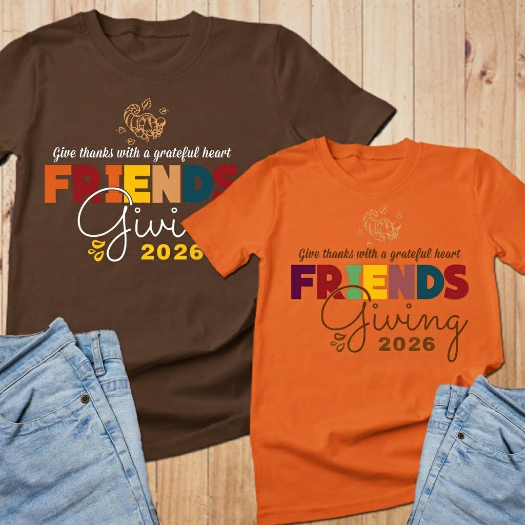 Friendsgiving Shirt, Friendsgiving 2026, Thankful Shirt, Thanksgiving Day Sweatshirt