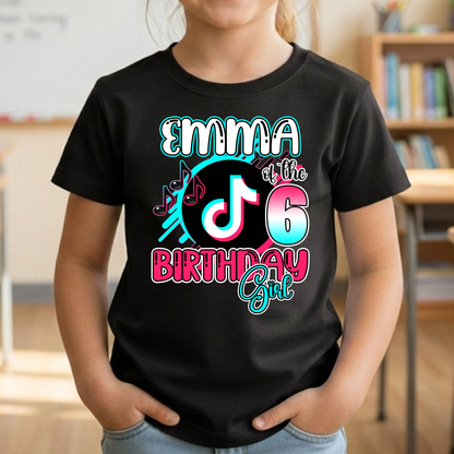 Tik Tok Birthday Girl Shirt, matching Tik Tok Birthday Shirts
