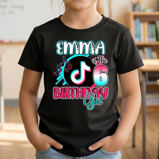 Tik Tok Birthday Girl Shirt, matching Tik Tok Birthday Shirts