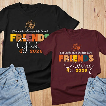 Friendsgiving Shirt, Friendsgiving 2026, Thankful Shirt, Thanksgiving Day Sweatshirt