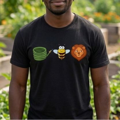 Hose Bee Lion Pun Shirt | "Hos Be Lying" Graphic T-Shirt | Funny Black Men's Pun Tee | Streetwear Humorous Wordplay T-Shirt