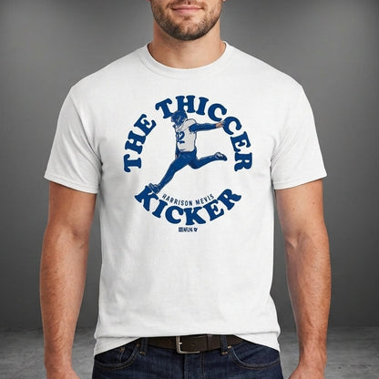 Thiccer Kicker Shirt - Funny Football Graphic Tee - Humorous Sports Fan Shirt - Game Day Tailgate Outfit Gift for Football Lovers