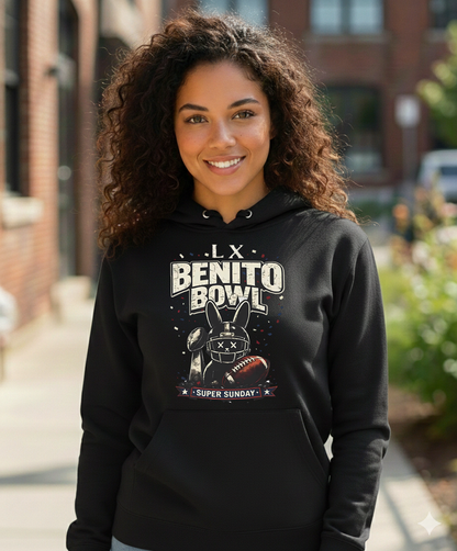 Benito Bowl LX Super Sunday 2026 T-Shirt - Bad Bunny Inspired Football Fan Graphic Tee - Premium Black Streetwear Shirt