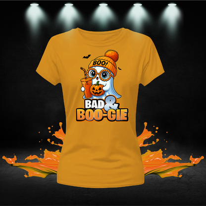 Bad and Boogie halloween shirts women, cute halloween shirt