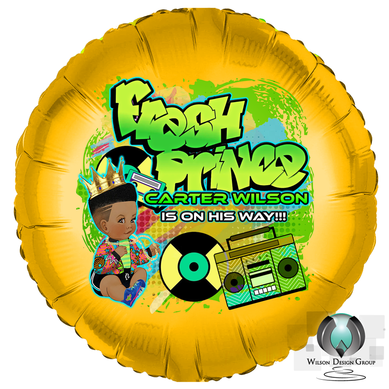 Fresh Prince Baby Shower Helium Balloon - Wilson Design Group