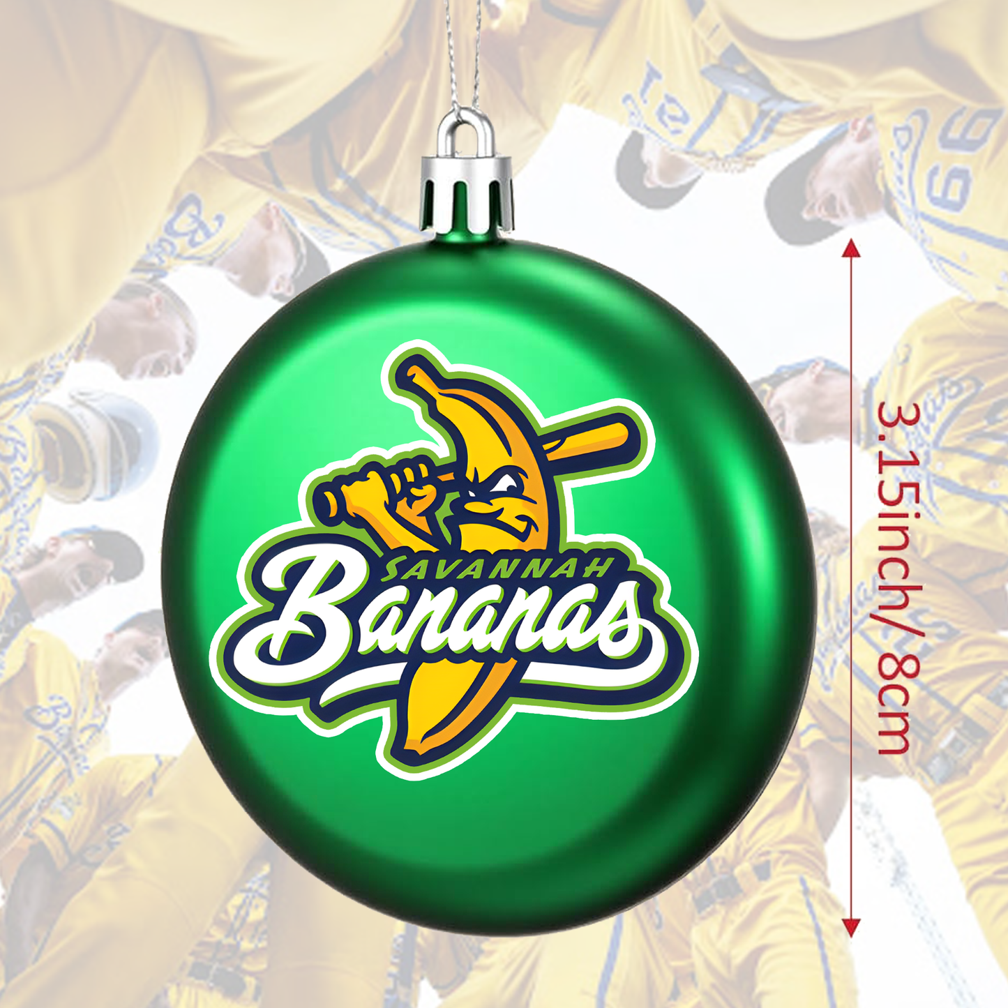Savannah Bananas Christmas Ornaments Merch Gifts For Baseball Fans