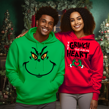 The Grinch that stole my heart matching t shirts, sweatshirts, Hoodies - couple Christmas shirt, Christmas shirts for women