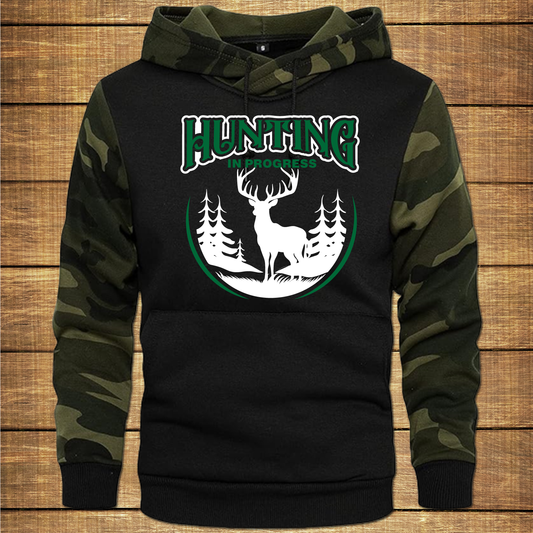 Hunting in progress Camouflage deer hunting hoodie, camouflage hoodie, whitetail deer hoodie - Wilson Design Group