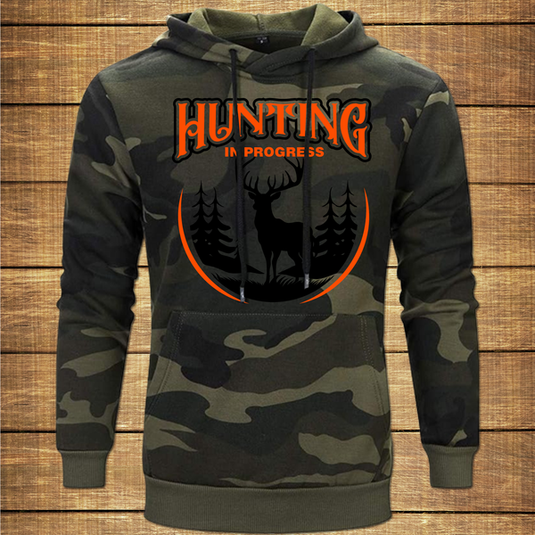 Hunting in progress Camouflage deer hunting hoodie, camouflage hoodie, whitetail deer hoodie - Wilson Design Group