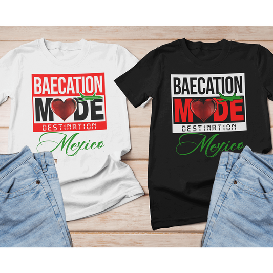 Baecation Mode Shirts, Destination Mexico matching couple Shirts - Wilson Design Group