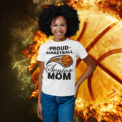 Proud Basketball Senior Family Shirts | Senior Night Basketball Mom Dad Brother Sister Tee | Custom Senior 2027 Matching Family Shirt Set