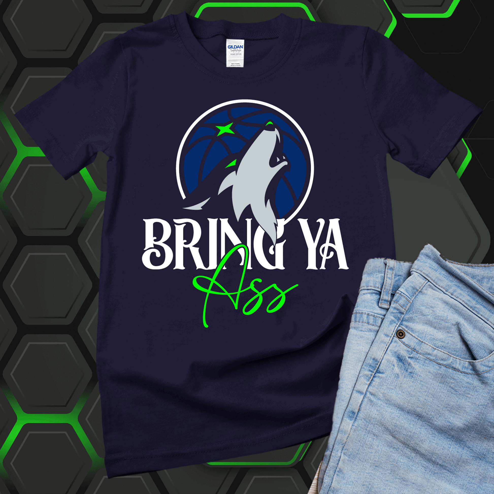 "Bring Ya Ass" T-Shirts, Timberwolves T-Shirt, Anthony Edwards Shirt - Wilson Design Group