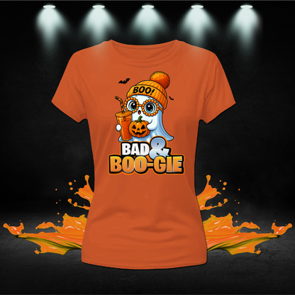 Bad and Boogie halloween shirts women, cute halloween shirt