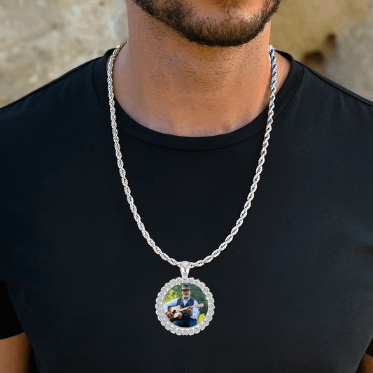 Picture Necklace, Personalized Photo Pendant for Men Customized Necklaces for Women Memory Medallion Pendant - Wilson Design Group