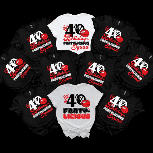 Fortylicious Birthday shirts, fortylicious shirt, Birthday Squad shirt, 40 licious birthday Crew shirts, 40th birthday shirts - Wilson Design Group