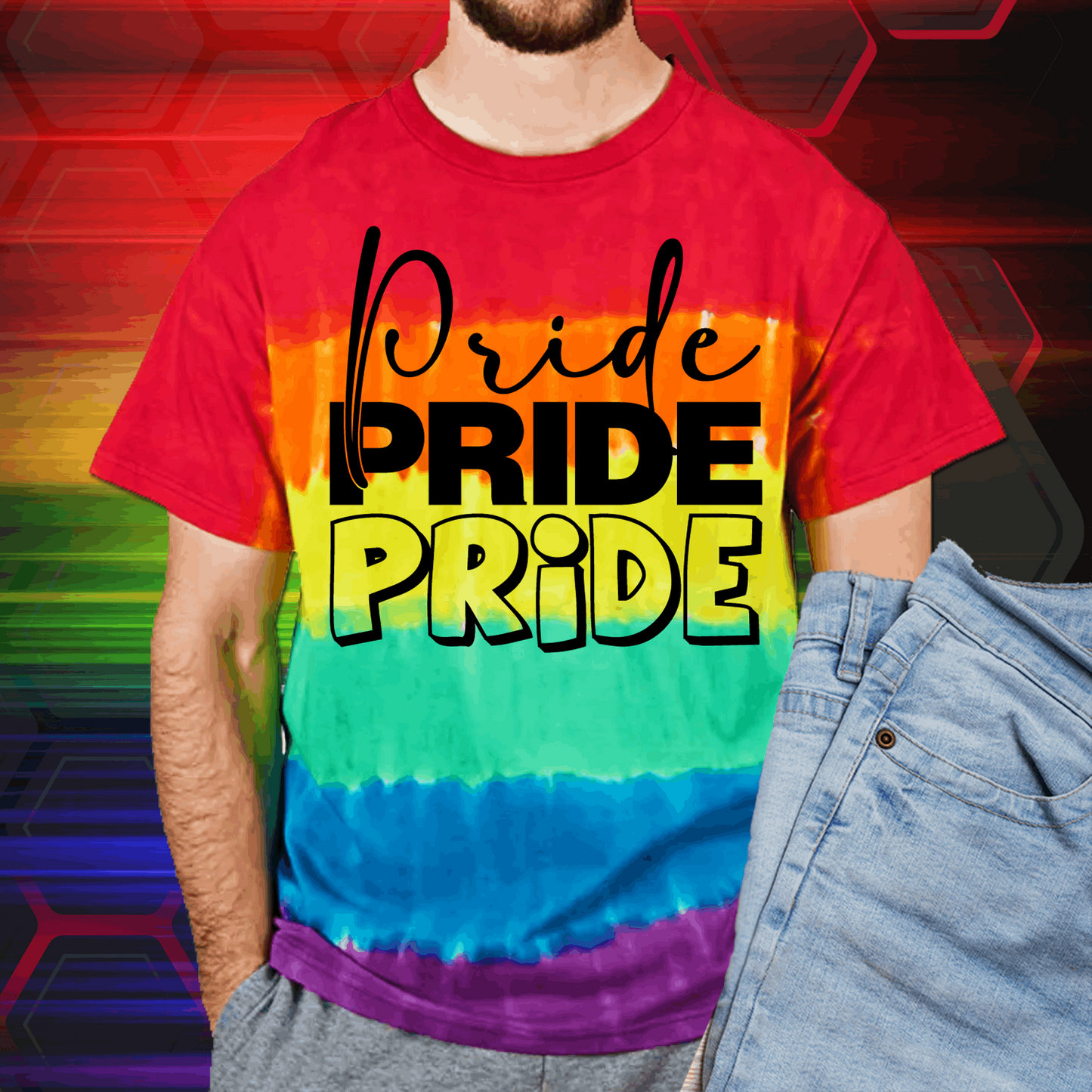 Rainbow Pride shirt, Rainbow Tie-Dye Shirt, LGBTQ Shirt - Wilson Design Group