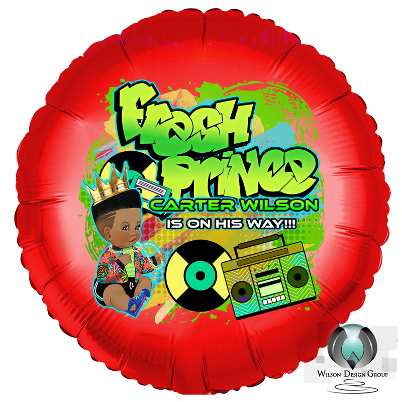 Fresh Prince Baby Shower Helium Balloon - Wilson Design Group