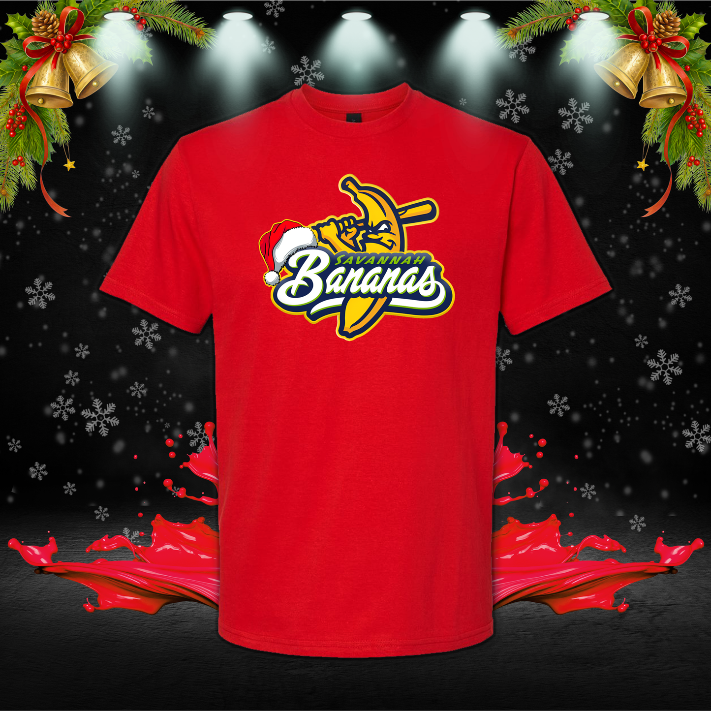 Savannah Bananas Christmas shirts, Christmas T-Shirt Merch Gifts For Baseball Fans