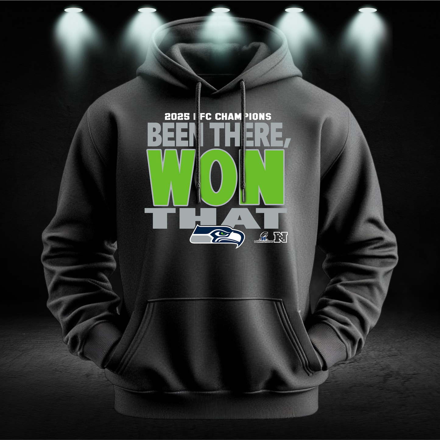 Seahawks NFC Champions Shirt | Seattle Football Championship Hoodie | 12s Victory Crewneck Sweatshirt