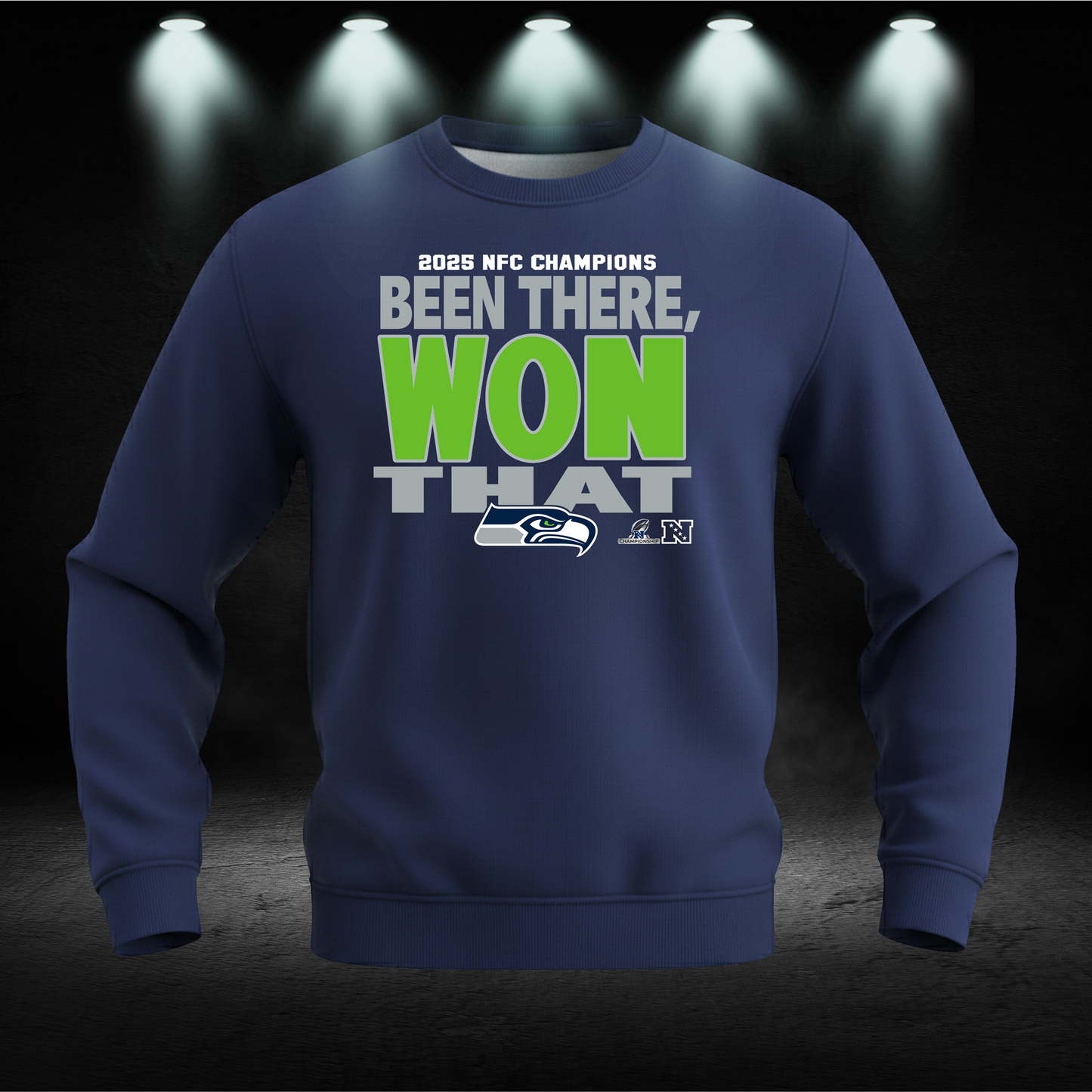 Seahawks NFC Champions Shirt | Seattle Football Championship Hoodie | 12s Victory Crewneck Sweatshirt