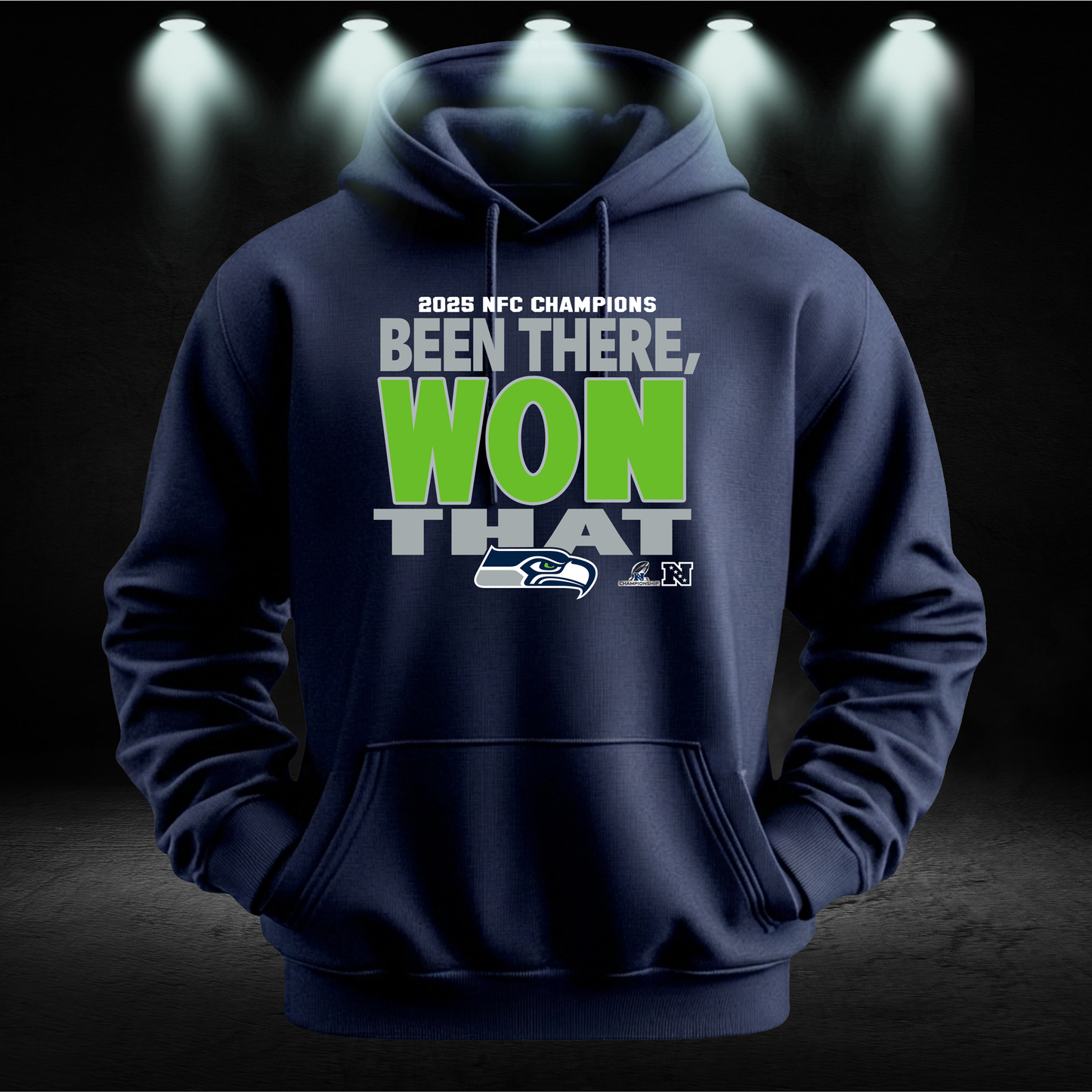Seahawks NFC Champions Shirt | Seattle Football Championship Hoodie | 12s Victory Crewneck Sweatshirt