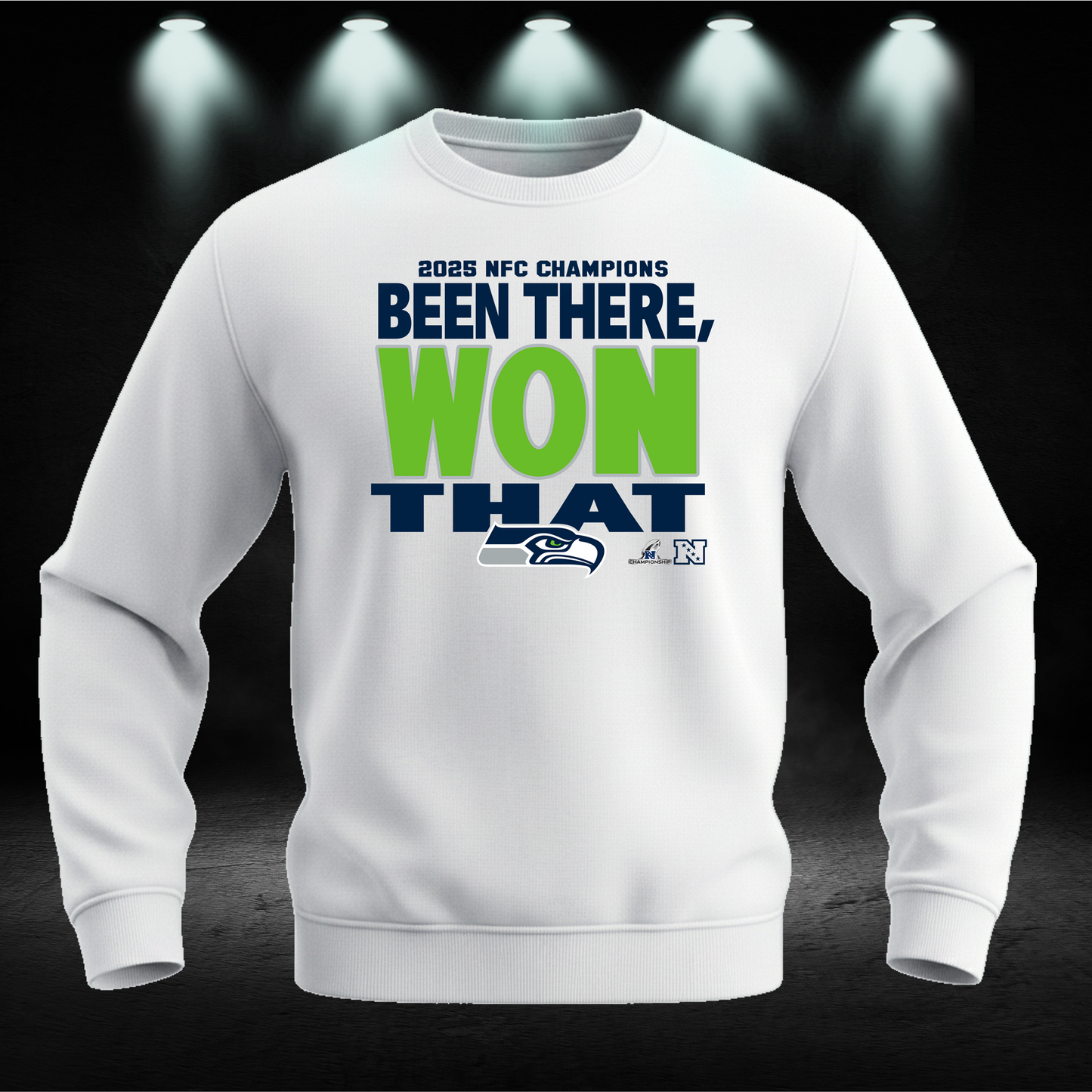 Seahawks NFC Champions Shirt | Seattle Football Championship Hoodie | 12s Victory Crewneck Sweatshirt