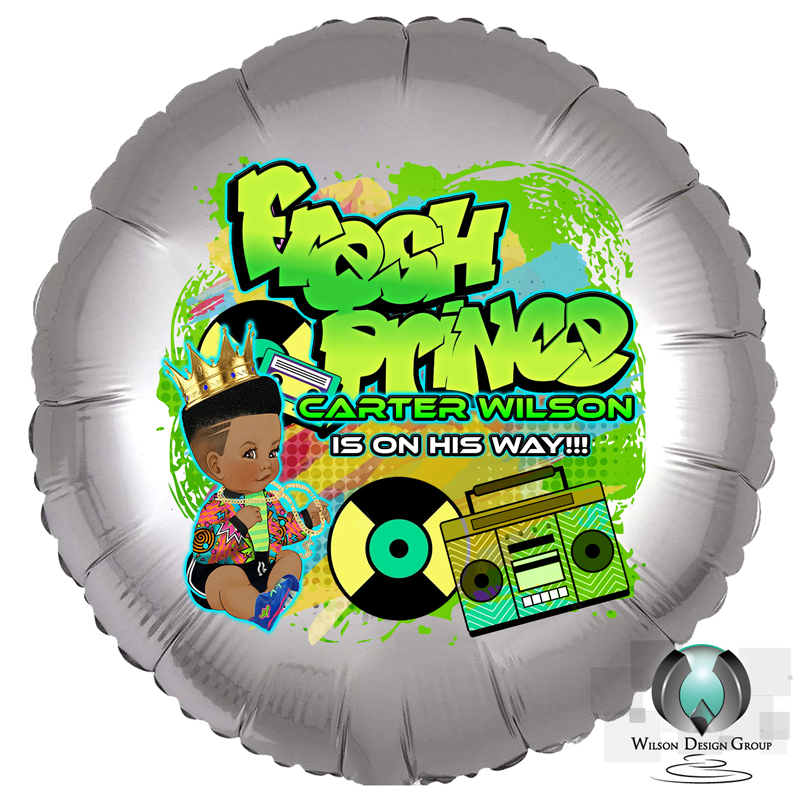 Fresh Prince Baby Shower Helium Balloon - Wilson Design Group