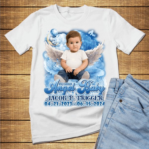 Custom Angel Baby blue lullaby, children memorial T-Shirts and hoodies, funeral t shirts, memorial day t shirt, RIP Shirts, Memorial Gift - Wilson Design Group