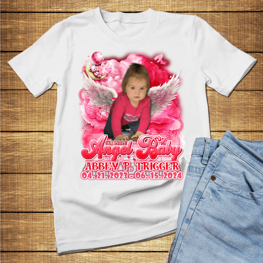 Custom Angel Baby Pink lullaby, children memorial T-Shirts and hoodies, funeral t shirts, memorial day t shirt, RIP Shirts, Memorial Gift - Wilson Design Group