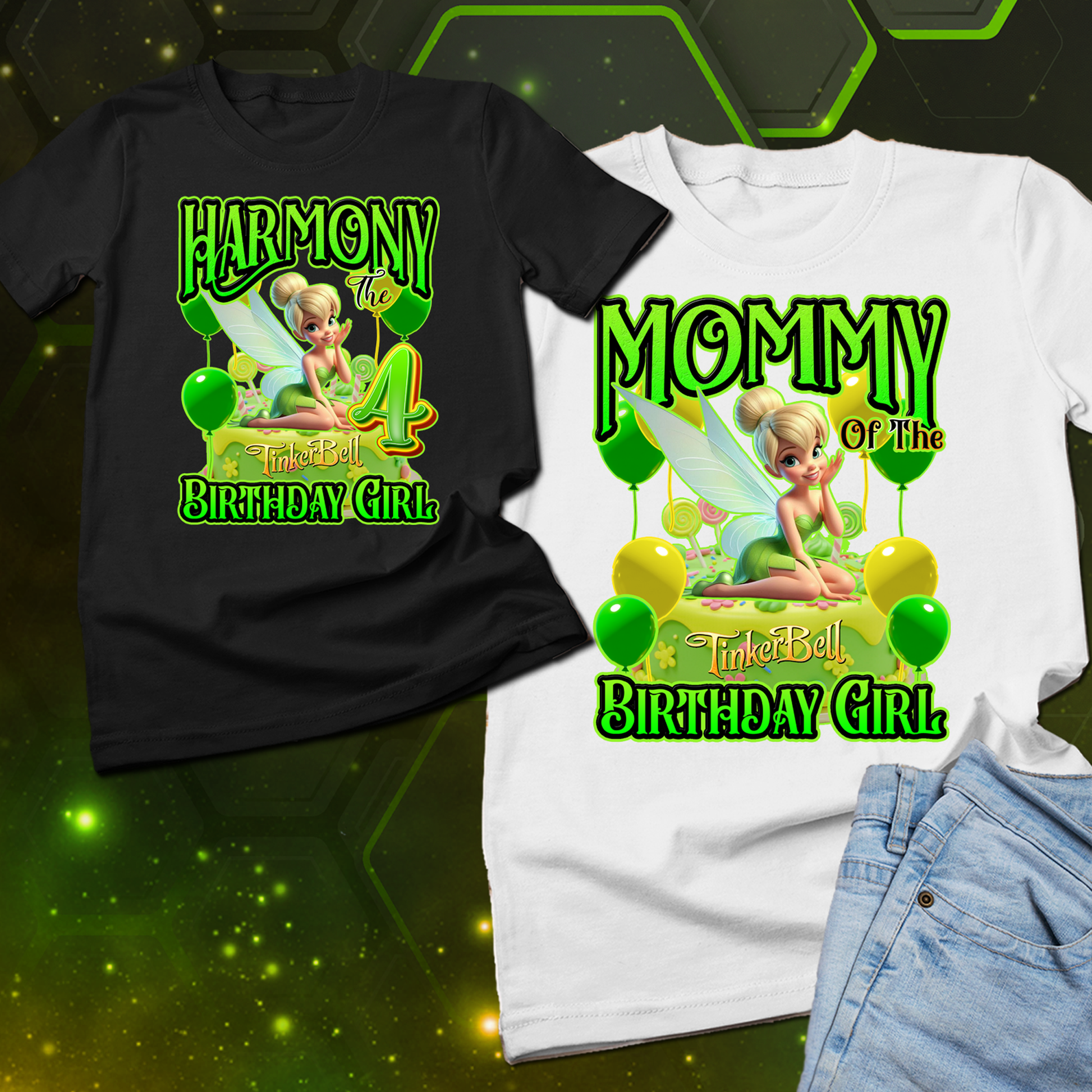 Tinkerbell Birthday Girl Family Party Shirts, Tinkerbell birthday girl shirt - Wilson Design Group