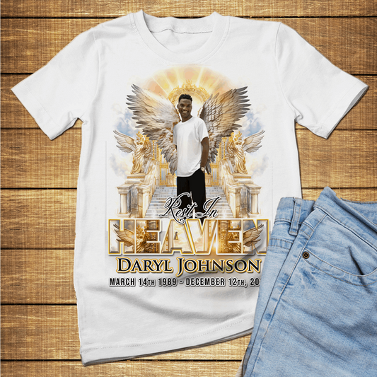 Custom Rest in heaven Angel Memorial T-Shirts and hoodies, funeral t shirts, Memorial Day t shirt, RIP Shirts, Memorial Gift, memorial - Wilson Design Group