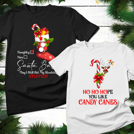 Santa Baby Couples t shirt, Christmas Shirt, Couples Shirts, Christmas Matching Couple - Wilson Design Group