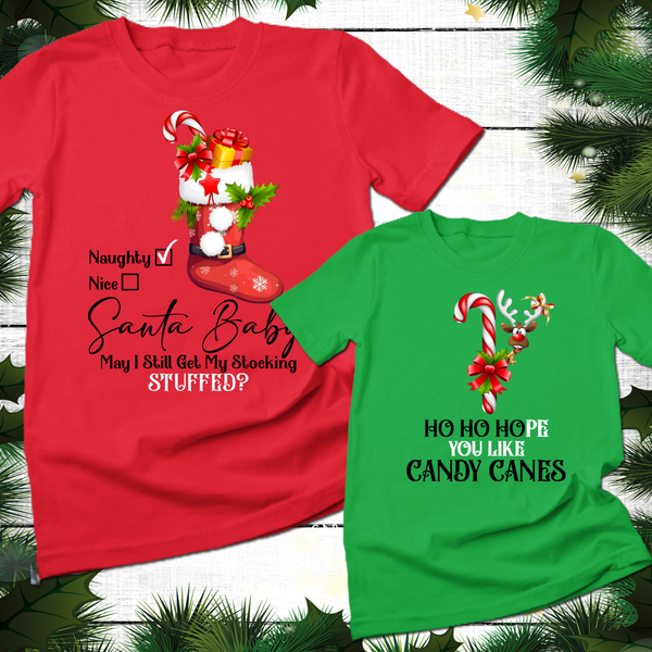 Santa Baby Couples t shirt, Christmas Shirt, Couples Shirts, Christmas Matching Couple - Wilson Design Group
