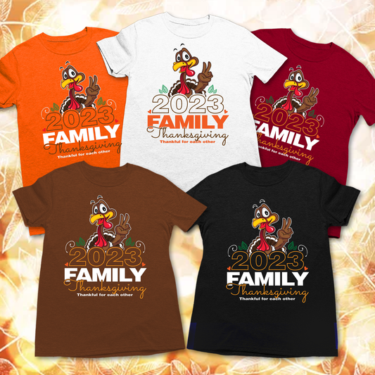Thankful for each other 2023 turkey thanksgiving shirts family, family shirts for thanksgiving, Thankful Shirt, thanksgiving shirts for the family - Wilson Design Group