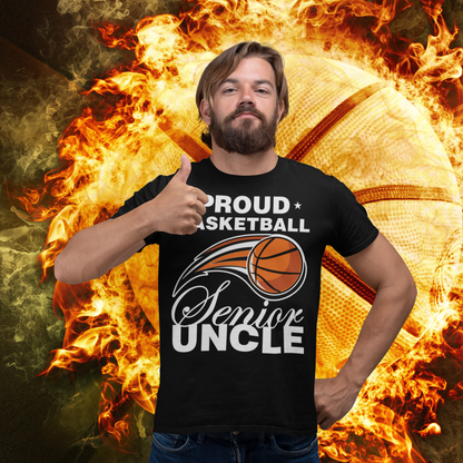 Proud Basketball Senior Family Shirts | Senior Night Basketball Mom Dad Brother Sister Tee | Custom Senior 2027 Matching Family Shirt Set