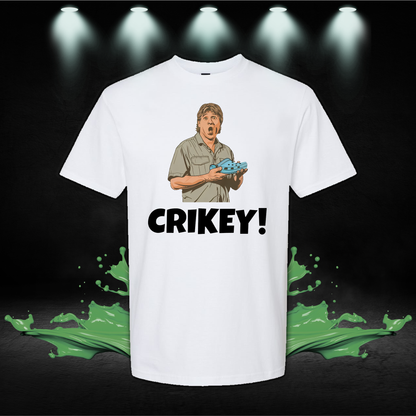 Crikey T-Shirt: Classic Australian Slang Tee - Wildlife & Conservation Fan Gift
