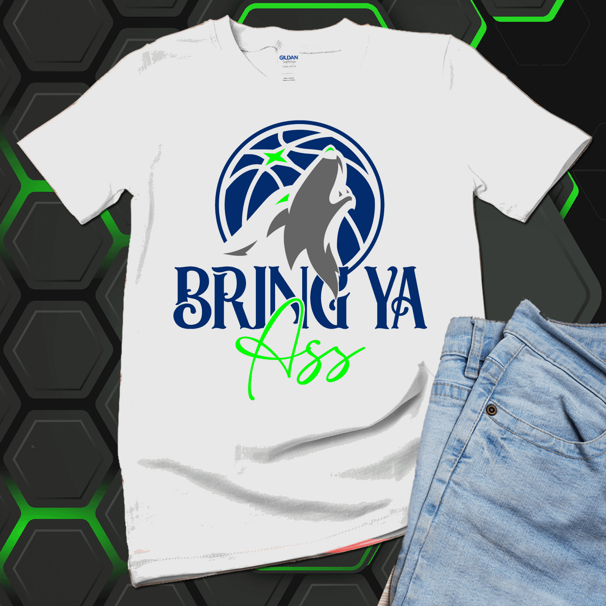 "Bring Ya Ass" T-Shirts, Timberwolves T-Shirt, Anthony Edwards Shirt - Wilson Design Group